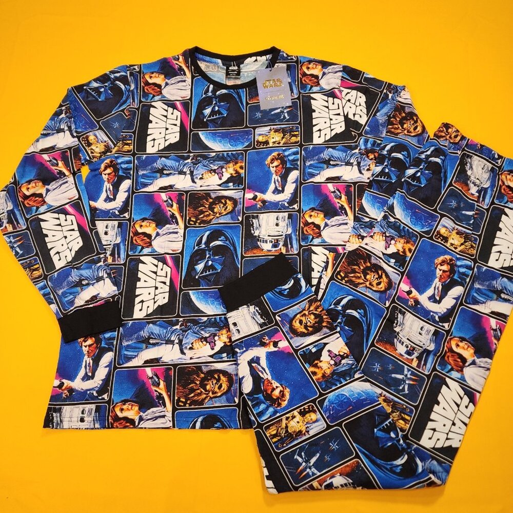 Cakeworthy Star Wars PJ's Set Blue Pajamas Size XL NEW